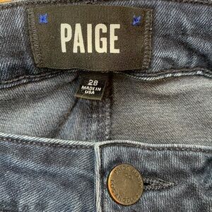 PAIGE x Rosie HW sz 28 Skinny Stretch Dark Wash Denim Ankle Jeans
